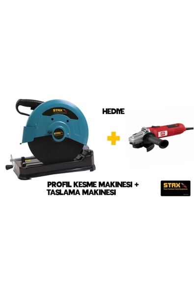 STAXX POWER  Mavi Metal Profil Kesim Makinası 350 mm 3300 W 115 125 mm Ve Taşlama