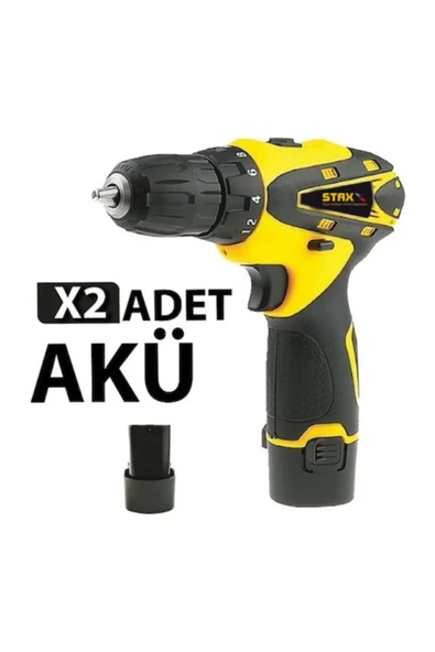 STAXX POWER  Multi Speed Bl1244m 24v Çift Akülü Şarjlı Vidalama Matkap Seti + 5 Ad Titanyum Uç - 4