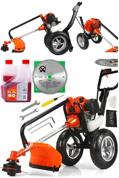 STAXX POWER  Btt9900 4x4 Quadron 2 Zamanlı Tekerlekli Benzinli Motorlu Çapa Makinesi Tırpan Çim Biçme Kesme Mak - 2