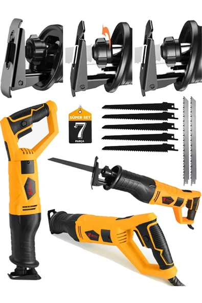 DEGATTO  Alman 9900 Watt 6 Kademe Devir Ayarli Bakir Sargili Kemik Kesme Tilki Kuyruğu Makinesi 7 Bıçak Hediy - 2