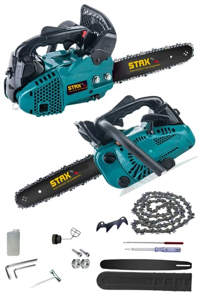 STAXX POWER  Blue Turbo Mini 33cc Benzinli Testere 30cm 2000w Benzinli Dal Ağaç Budama Kesme Bıçkı Testeresi - 2