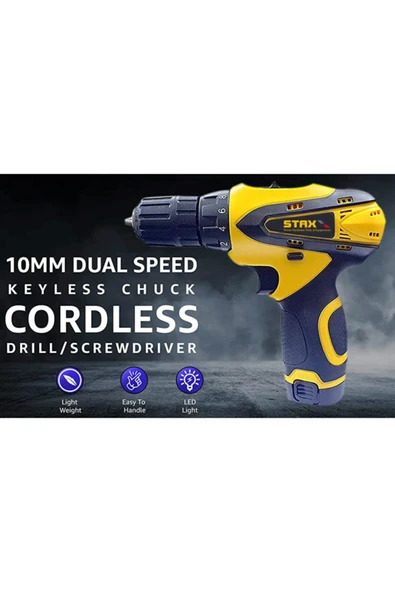 STAXX POWER  Multi Speed Bl1244m 24v Çift Akülü Şarjlı Vidalama Matkap Seti + 5 Ad Titanyum Uç - 3