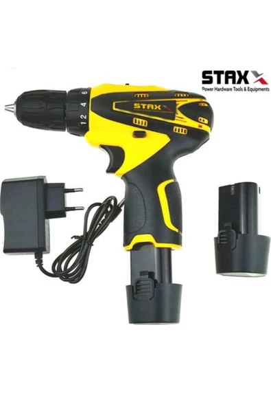 STAXX POWER  Multi Speed Bl1244m 24v Çift Akülü Şarjlı Vidalama Matkap Seti + 5 Ad Titanyum Uç - 2
