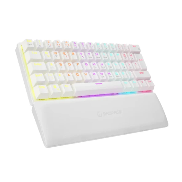 Rampage ALLY K11 Beyaz Rainbow Q Bilek Destekl  Red Switch Gaming Oyuncu Klavye