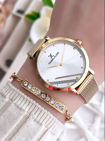 Daniel Klein Çelik Kordon Çelik Takı Seti Hediyeli 2 Yıl Garantili Kadın Kol Saati BDK.10084-1 - Resim 2