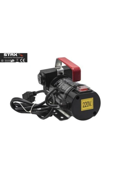 STAXX POWER  Elektrikli Kendinden Emişli Taşınabilir Yakıt Sıvı Süt Yağ Aktarma Mazot Pompası 220v - 2