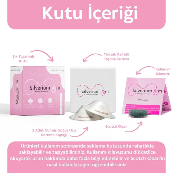 Silveriumom Gümüş Göğüs Ucu Koruma Kapak - 2