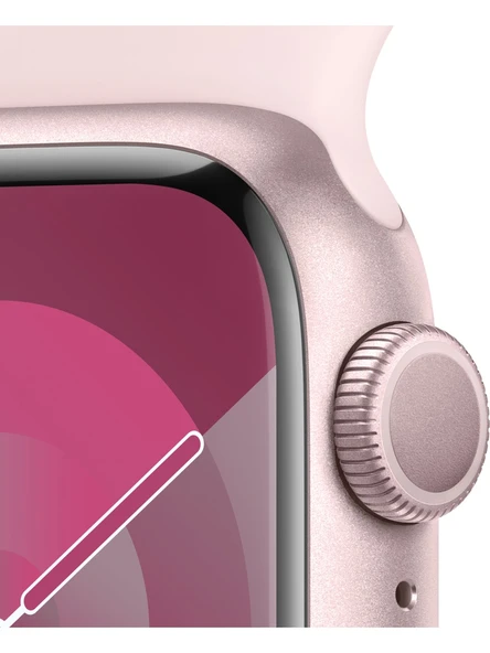 Apple Watch Series 9 GPS 41mm Pembe Alüminyum Kasa ve Uçuk Pembe Spor Kordon Akıllı Saat MR943TU/A - TEŞHİR - 3