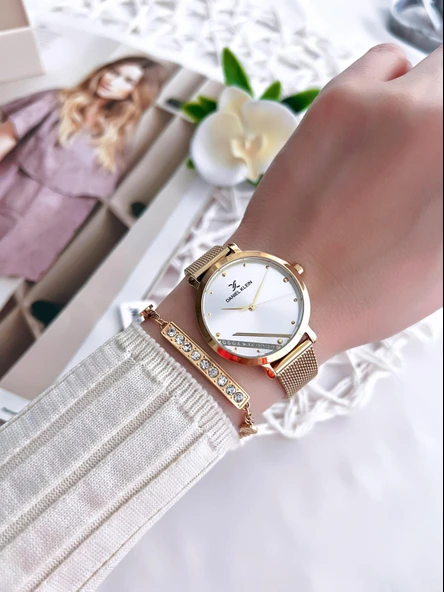 Daniel Klein Çelik Kordon Çelik Takı Seti Hediyeli 2 Yıl Garantili Kadın Kol Saati BDK.10084-1 - Resim 3