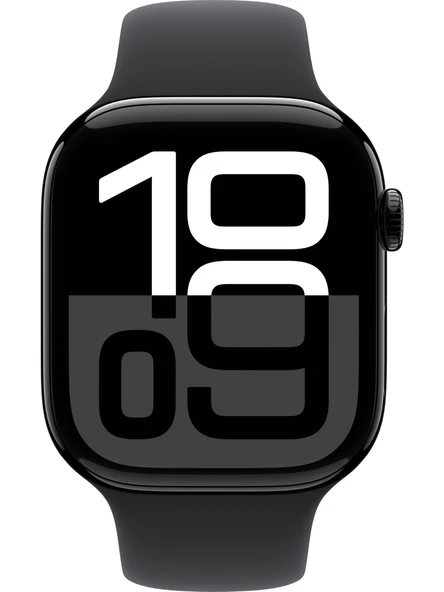 Apple Watch Series 10 GPS 46mm Simsiyah Alüminyum Kasa ve Siyah Spor Kordon Akıllı Saat - S/M TEŞHİR