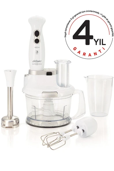 Arzum Ar1004 Soprano Max Multi Beyaz 1000 W Blender Seti