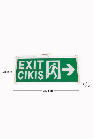 Helios Opto 3w Çıkış-Exit Led Armatür - 2 Adet (Sağ-Sol) HS 4600 - 2