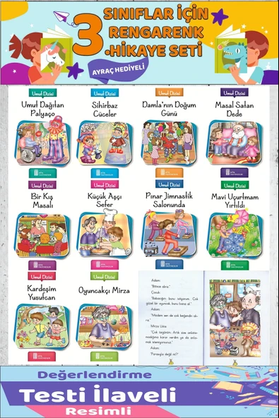 3.Sınıf Okumayı Sevdiren 10 lu Hikaye Seti 6 (64 sayfa) ürün görseli 1