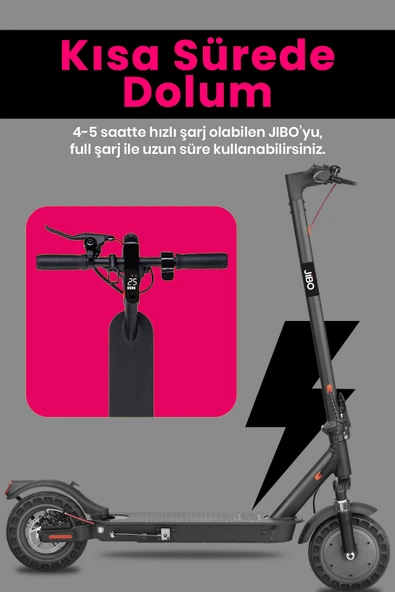 Jibo 505 500watt/36 Volt Ön Ve Arka 4 Amortisörlü 120kg. Taşıyabilen Cruise Cont. Elektrikli Scooter - 8