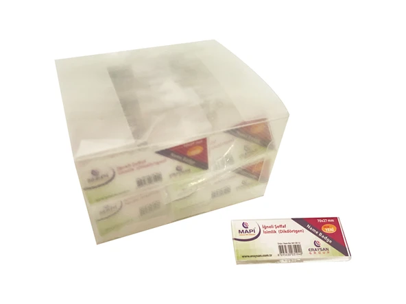 MAPİ ŞEFFAF İSİMLİK (DİKDÖRTGEN) K02 74X25 25Lİ PAKET