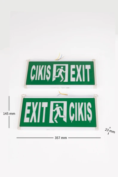 Helios Opto 3w Çıkış-Exit Led Armatür 2 Adet (Exit) HS 4602 - 2