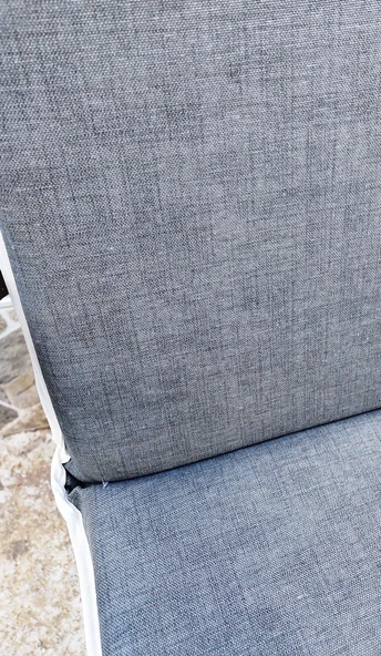 6 Adet Komutan Arkalıklı Sandalye Minderi, Extra Kalın (Kalınlık 5cm)-Haki - 2