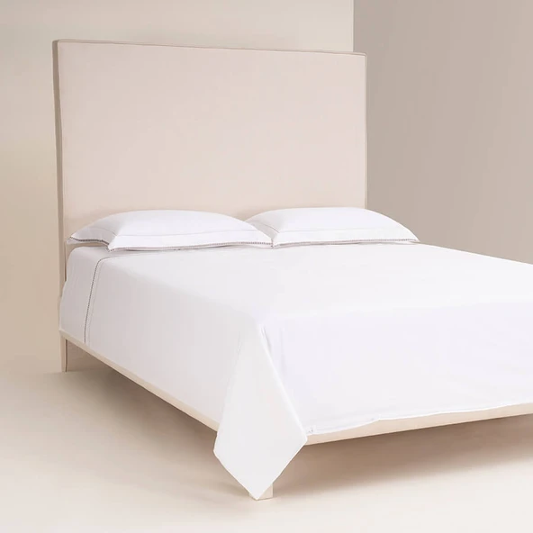 %100 Pamuk Saten Nevresim Seti 240x220 cm Taş - Piyano Serisi - 2