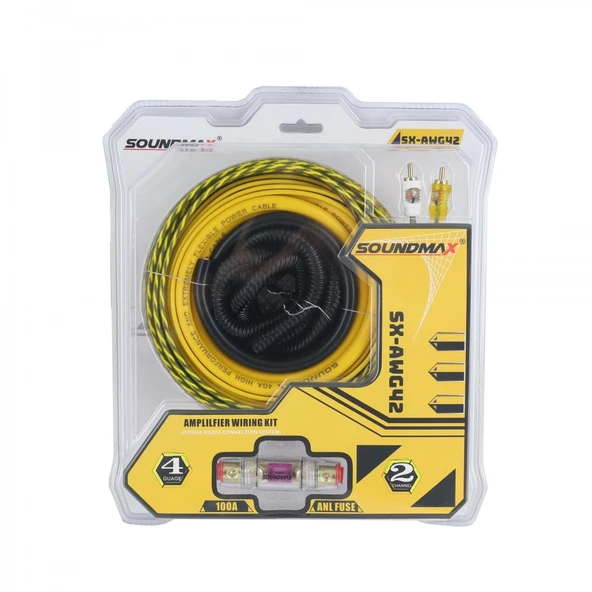 Soundmax SX-AWG42 4 GA Oto Anfi Kablo Kiti - 1