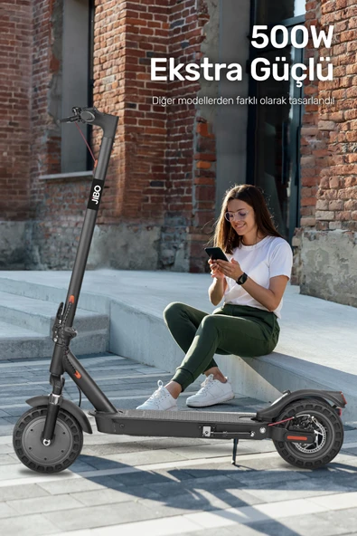 Jibo 505 500watt/36 Volt Ön Ve Arka 4 Amortisörlü 120kg. Taşıyabilen Cruise Cont. Elektrikli Scooter - 7
