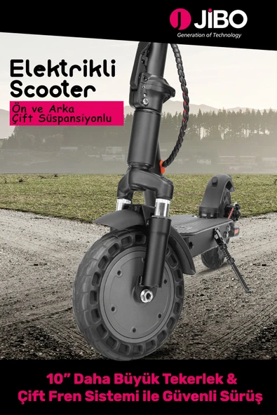 Jibo 505 500watt/36 Volt Ön Ve Arka 4 Amortisörlü 120kg. Taşıyabilen Cruise Cont. Elektrikli Scooter - 2