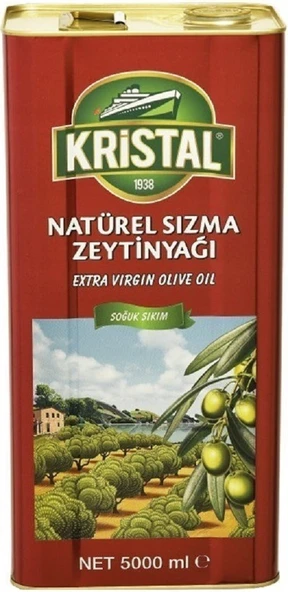 Kristal Zeytinyağı 20LT Natürel Sızma Soğuk Sıkım (Teneke) (4PK*5LT) - 2