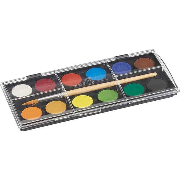 Faber Castell 12 Renk Sulu Boya Küçük Boy - 4
