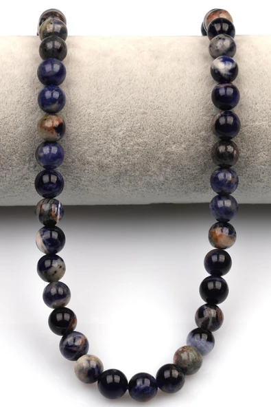 Sodalit (A Kalite) Doğal Taş Dizi 8 mm Küre Kesim - Resim 2