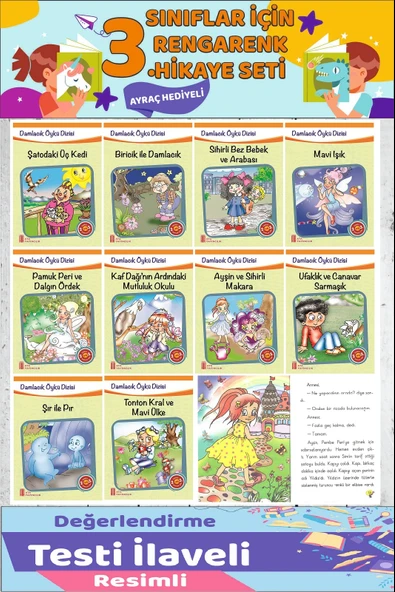3.Sınıf Okumayı Sevdiren 10 lu Hikaye Seti 9 (64 sayfa) ürün görseli 1
