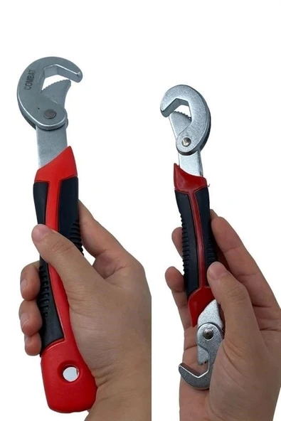 Çok Fonksiyonlu Ergonomik  Ayarlanabilir Büyük Küçük Akıllı Pense Anahtar 2li Set - 6