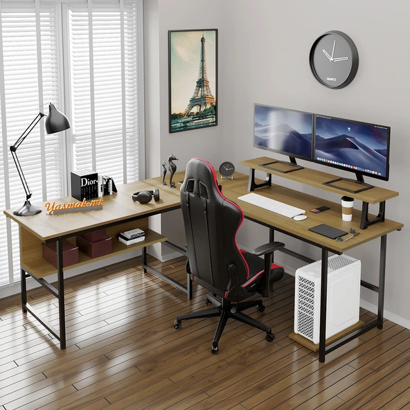 METMOBSAN L tipi bilgisayar ve Çalışma masası - Resim 2