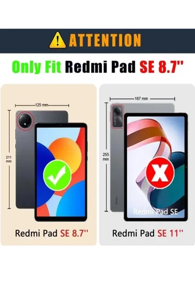 Xiaomi redmi pad se 8.7 Inç Kılıf Askılı Yüksek Koruma Defender Standlı Case - 4