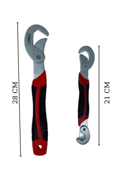 Çok Fonksiyonlu Ergonomik  Ayarlanabilir Büyük Küçük Akıllı Pense Anahtar 2li Set - 7