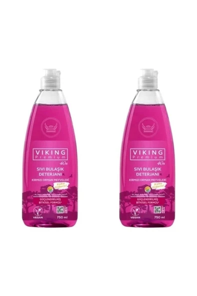 Viking Premium Bulaşık Deterjanı Orman Meyveleri 750 Ml 2 Adet