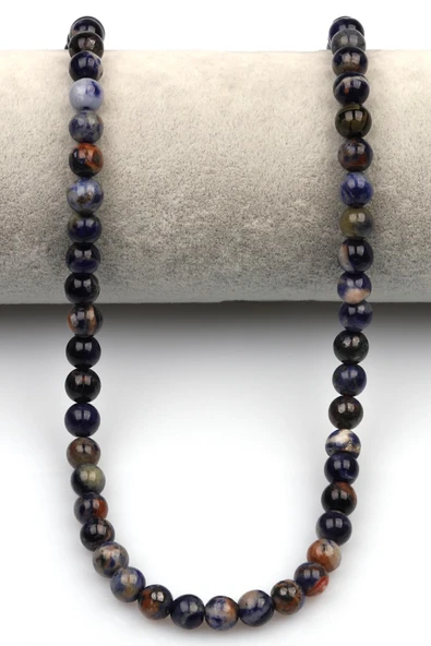 Sodalit (A Kalite) Doğal Taş Dizi 6 mm Küre Kesim - Resim 2