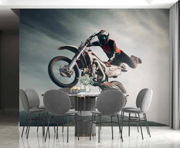 Moto Spor Temalı Duvar Kağıdı - Resim 4