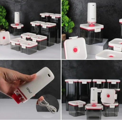 Arow Morlimon Vakum Makineli Saklama Kabı Seti 10'lu+1 Vakum Makinesi - 2