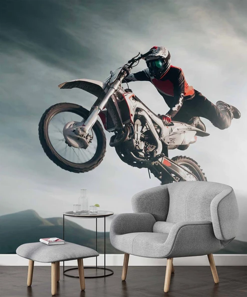 Moto Spor Temalı Duvar Kağıdı - Resim 5