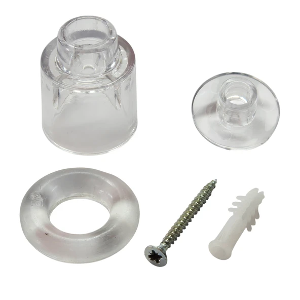 Şeffaf Kapı Yer Stoperi Çarpma Duvar Koruyucu Durdurucu Tampon - 2 Adet - 2