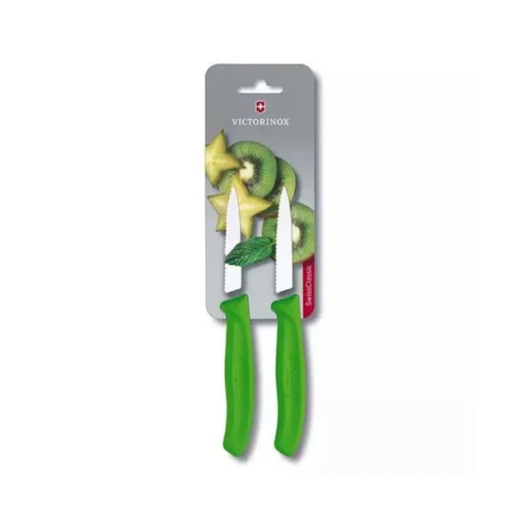 Victorinox  VT 6.7636.L114B Soyma Bıçağı,8 Cm,Test,Sc,Yeşil,2 Li Blister
