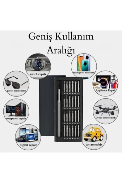 VANCKEY  24 Parça Saatçi PC Gözlük Mıknatıslı Tornavida Seti Özel Kutulu - 4