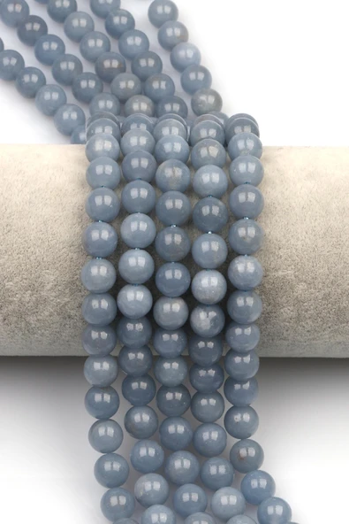 Anjelit (A Kalite) Doğal Taş Dizi 8 mm Küre Kesim ürün görseli