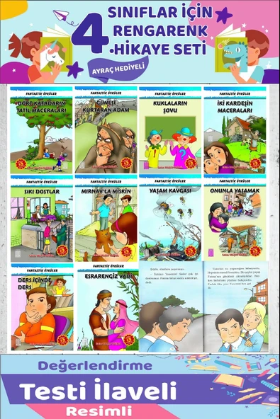 4.Sınıf Okumayı Sevdiren 10 lu Hikaye Seti 2 (64 Sayfa) ürün görseli 1