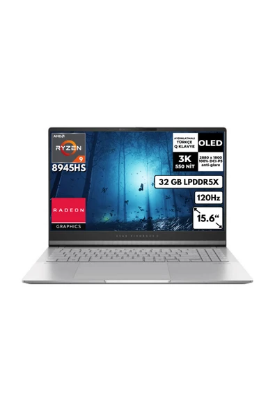 ASUS Vivobook S15 Ryzen 9 8945HS 32 GB 512 GBSSD 15.6" 3K (2880 x 1800) OLED FDos M5506UA-MA043 BT2