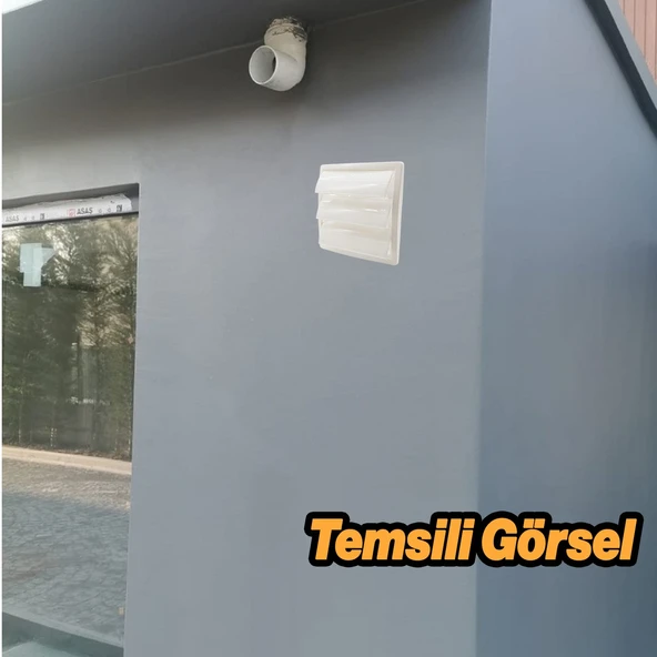 Baca Aspiratör Kapak Havalandırma Çekvalf Başlığı Haşere Önleyici Tek Yönlü Hava Çekimi Menfezi - 3