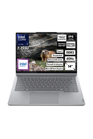 LENOVO Thinkbook 2-In-1 G4 Iml Ultra 7-155U 64GB 512 GBSSD 14" Touch Win 11 Home 21MX002VTR  BT41