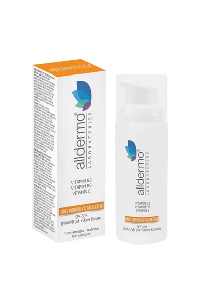 Alldermo Güneş Koruyucu Yüz Bakım Kremi Spf 50 50 ml ürün görseli