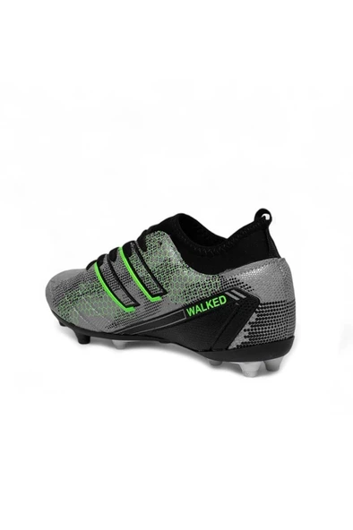 Walked 107-25 Halı Saha Çivili Krampon Gümüş Siyah 36-39 - 3