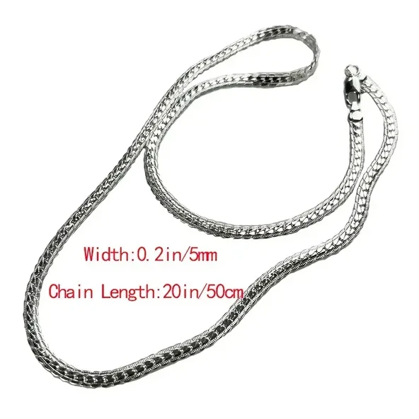 Kalite ve Şıklığı Bir Araya Getiren 925 Ayar 50 cm Parlak Gümüş Zincir Kolye - 4