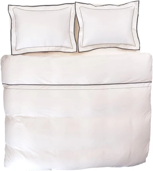 PENELOPE %100 Pamuk Saten Nevresim Seti 200x220 cm Taş - Piyano Serisi - 2